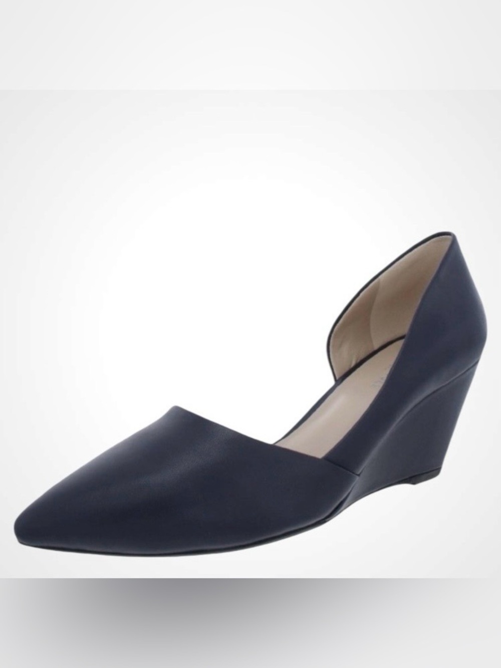 Women’s Kenneth Cole Reaction Blue Wedge Pumps with Pointed Toe NWOB size 5.5